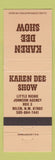 Matchbook Cover - Karen Dee Show Little Richie Johnson Belen NM music
