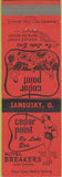 Matchbook Cover - Cedar Point Hotel Breakers Sandusky OH girlie