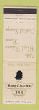Matchbook Cover - King Charles Inn  Charleston SC