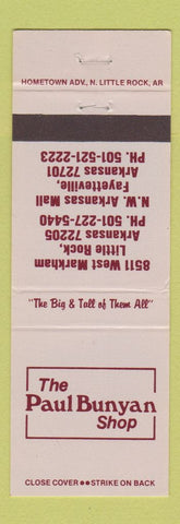 Matchbook Cover - Paul Bunyan Shop Fayetteville Little Rock AR
