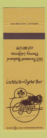 Matchbook Cover - Cagneys Restaurant Downey CA
