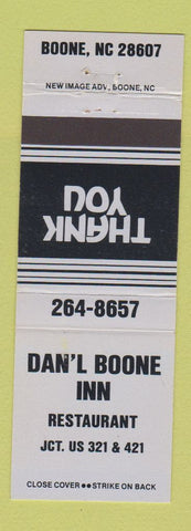 Matchbook Cover - Daniel Boone Inn Restaurant Boone NC BLUE