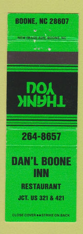 Matchbook Cover - Daniel Boone Inn Restaurant Boone NC GREEN