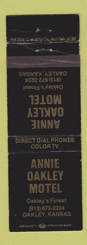 Matchbook Cover - Annie Oakley Motel Oakley KS WEAR