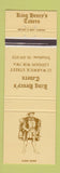 Matchbook Cover - King Henry's Tavern London UK England