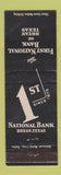Matchbook Cover - First National Bank Bryan TX BLACK
