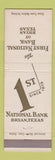 Matchbook Cover - First National Bank Bryan TX WHITE