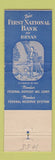 Matchbook Cover - First National Bank Bryan TX WHITE