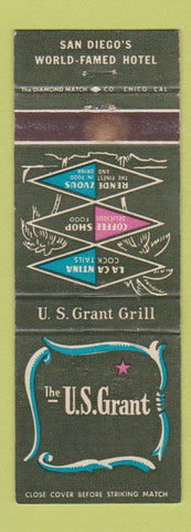 Matchbook Cover - US Grant Hotel San Diego CA WEAR