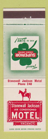 Matchbook Cover - Stonewall Jackson Motel