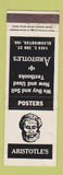 Matchbook Cover - Aristotle's Posters Text Books Bloomington IN