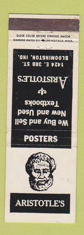 Matchbook Cover - Aristotle's Posters Text Books Bloomington IN