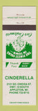 Matchbook Cover - Cinderella Appleton WI