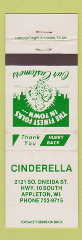 Matchbook Cover - Cinderella Appleton WI