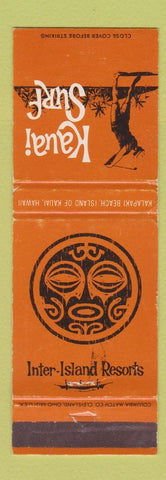 Matchbook Cover - Kauai Surf Kalapaki Beach Kauai Hawaii WEAR
