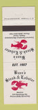 Matchbook Cover - Buzz's Steak Lobster Waikiki Hawaii Kauai