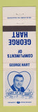 Matchbook Cover - George Hart Music