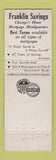 Matchbook Cover - Franklin Savings Chicago IL