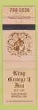 Matchbook Cover - King George II Inn Bristol PA