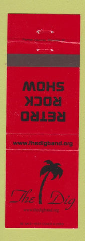 Matchbook Cover - The Dig Retro Rock Show Music Band