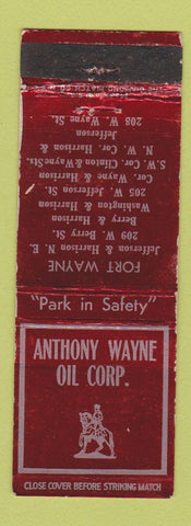 Matchbook Cover - Anthony Wayne Oil Corp Fort Wayne IN WEAR