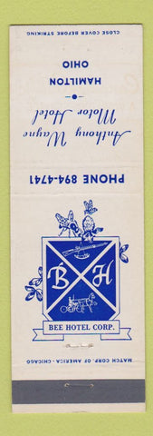 Matchbook Cover - Anthony Wayne Motor Hotel Hamilton OH