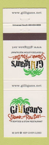 Matchbook Cover - Gilligan's Steamer and Raw Bar Ladson  Beaufort SC