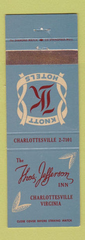 Matchbook Cover - Thomas Jefferson Inn Charlottesville VA WEAR