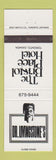 Matchbook Cover - Bristol Place Hotel Toronto ON Dr Livingstone's