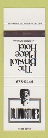 Matchbook Cover - Bristol Place Hotel Toronto ON Dr Livingstone's