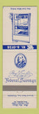 Matchbook Cover - Ben Franklin Federal Savings Philadelphia PA