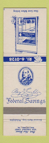 Matchbook Cover - Ben Franklin Federal Savings Philadelphia PA