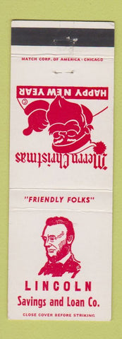 Matchbook Cover - Lincoln Savings and Loan Cleveland OH Christmas #2