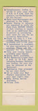 Matchbook Cover - Caballero Motor Hotel El Paso TX Best Western