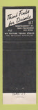 Matchbook Cover - Fink's San Francisco CA restaurant