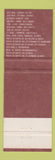 Matchbook Cover - Marie Antoinette Canada CHAIN