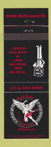 Matchbook Cover - Rock Center Hollywood CA music