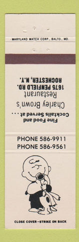 Matchbook Cover - Charley Brown's Restaurant Rochester NY