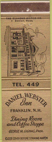 Matchbook Cover - Daniel Webster Inn Franklin NH
