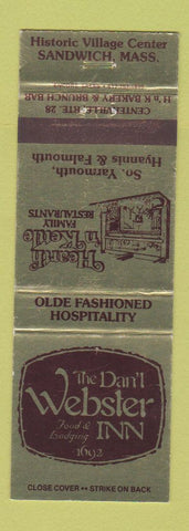 Matchbook Cover - Daniel Webster Inn Sandwich MA WEAR