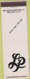 Matchbook Cover - LP New York City restaurant
