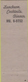 Matchbook Cover - LP New York City restaurant