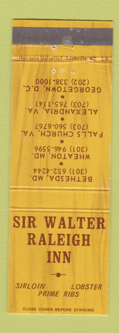 Matchbook Cover - Sir Walter Raleigh Inn Bethesda Weaton MD Alexandria VA