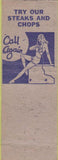 Matchbook Cover - Clark's Grill Harrisburg PA girlie back