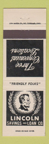 Matchbook Cover - Lincoln Savings and Loan Cleveland OH