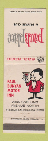 Matchbook Cover - Paul's Place Paul Bunyan Motor Inn Roseville MN