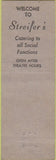 Matchbook Cover - Streifer's Restaurant New York City