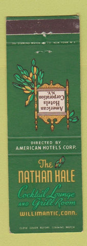 Matchbook Cover - Nathan Hale Hotel Willimantic CT