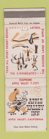 Matchbook Cover - Apple Valley Inn CA WEAR