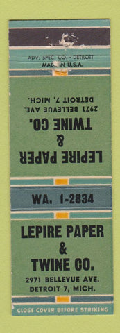 Matchbook Cover - Lepire Paper and Twine Detroit MI WEAR